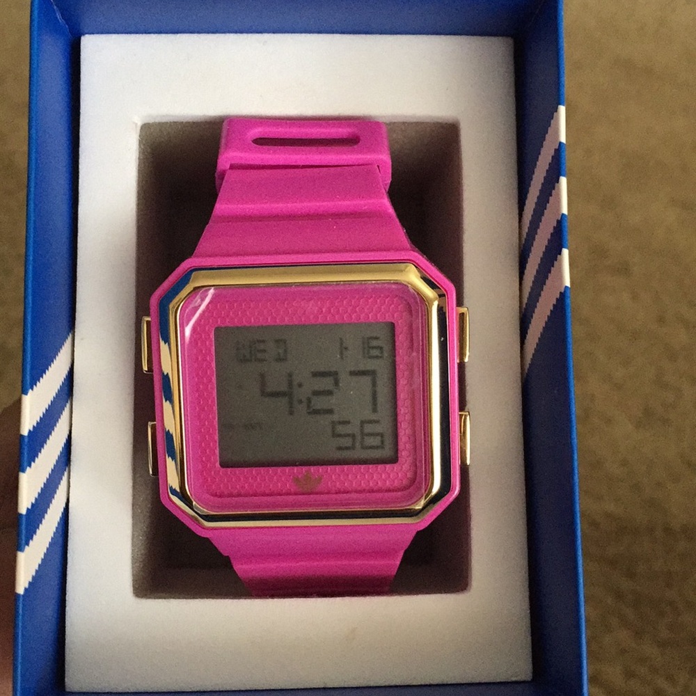 Pink adidas watch